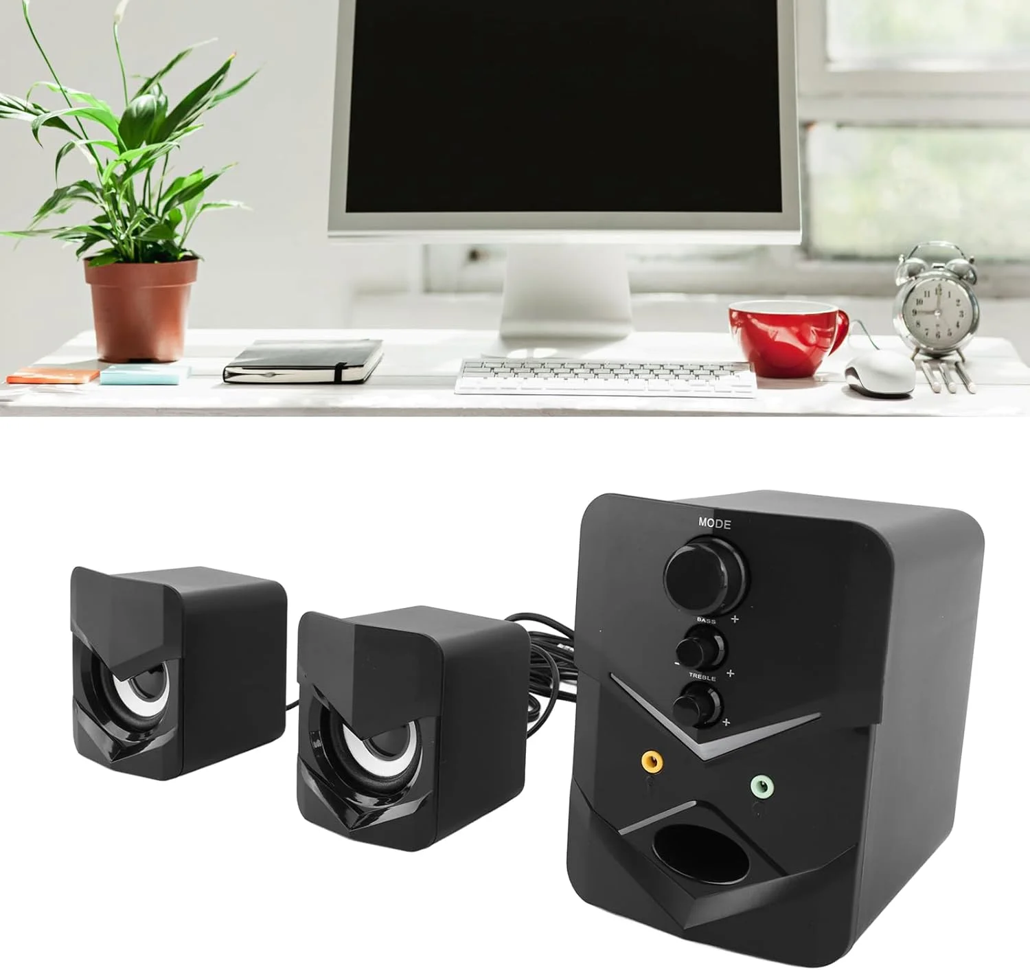 اسپیکر کامپیوتر Jectse با ساب ووفر داخلی، اسپیکر USB لپ تاپ با صدای فراگیر سه بعدی، دارای عملکرد، طراحی فعال منحصر به فرد، پایدار و - مشکی اسپیکر کامپیوتر Jectse با ساب ووفر داخلی، اسپیکر USB لپ تاپ با صدای فراگیر سه بعدی، دارای عملکرد، طراحی فعال منحصر به فرد، پایدار و - مشکی