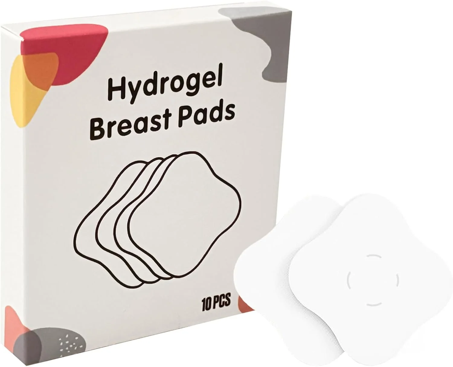 پدهای هیدروژلی نوک سینه با لانونین تسکین دهنده، پدهای شیردهی ژلی Soothies برای نوک سینه های دردناک یا ترک خورده، لوازم ضروری شیردهی برای مادران، 10 عدد