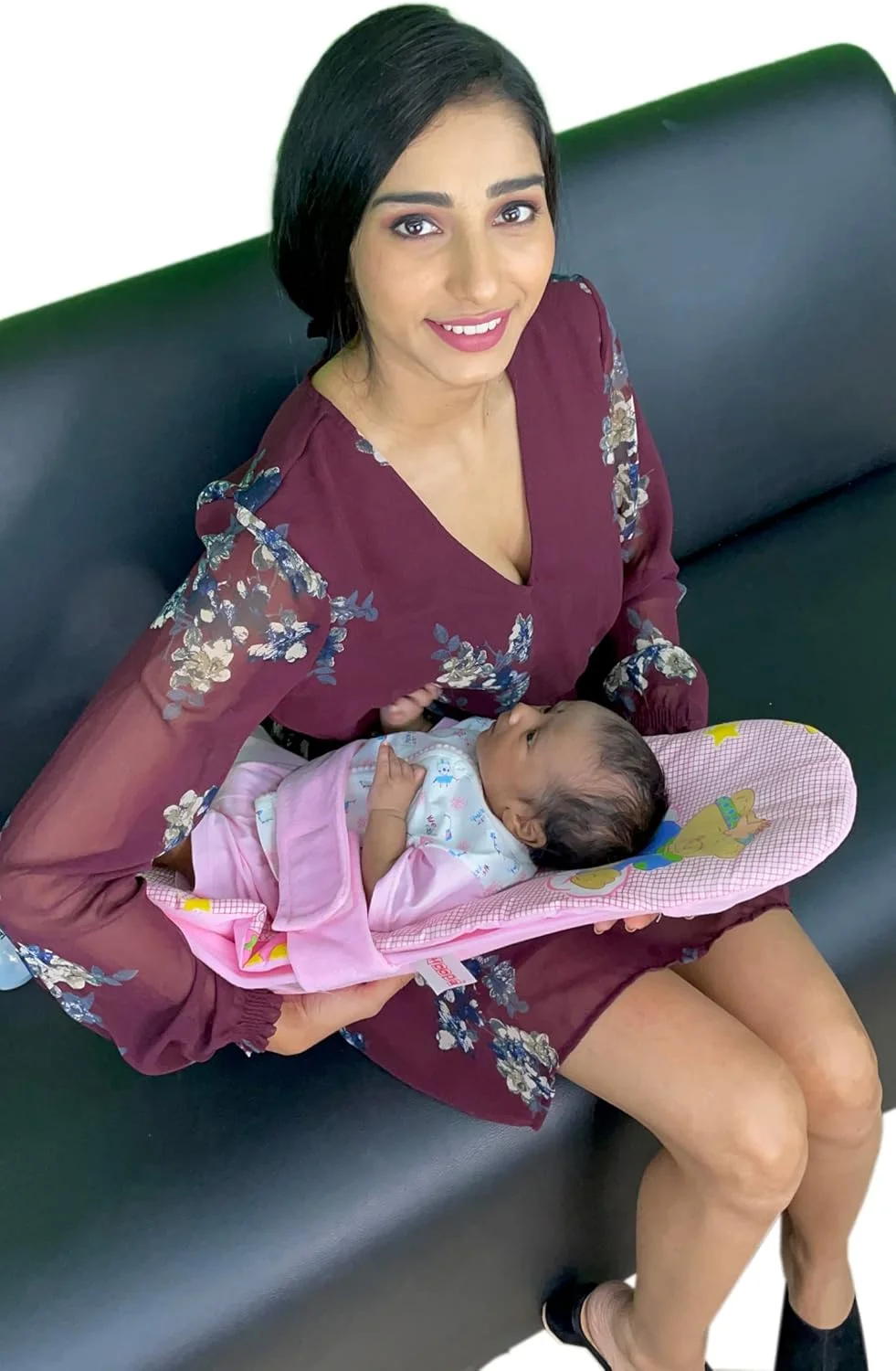 بالش شیردهی 2 در 1 هوپا با روکش نرم (صورتی) | کریر نوزاد | پد شیردهی بالش شیردهی 2 در 1 هوپا با روکش نرم (صورتی) | کریر نوزاد | پد شیردهی