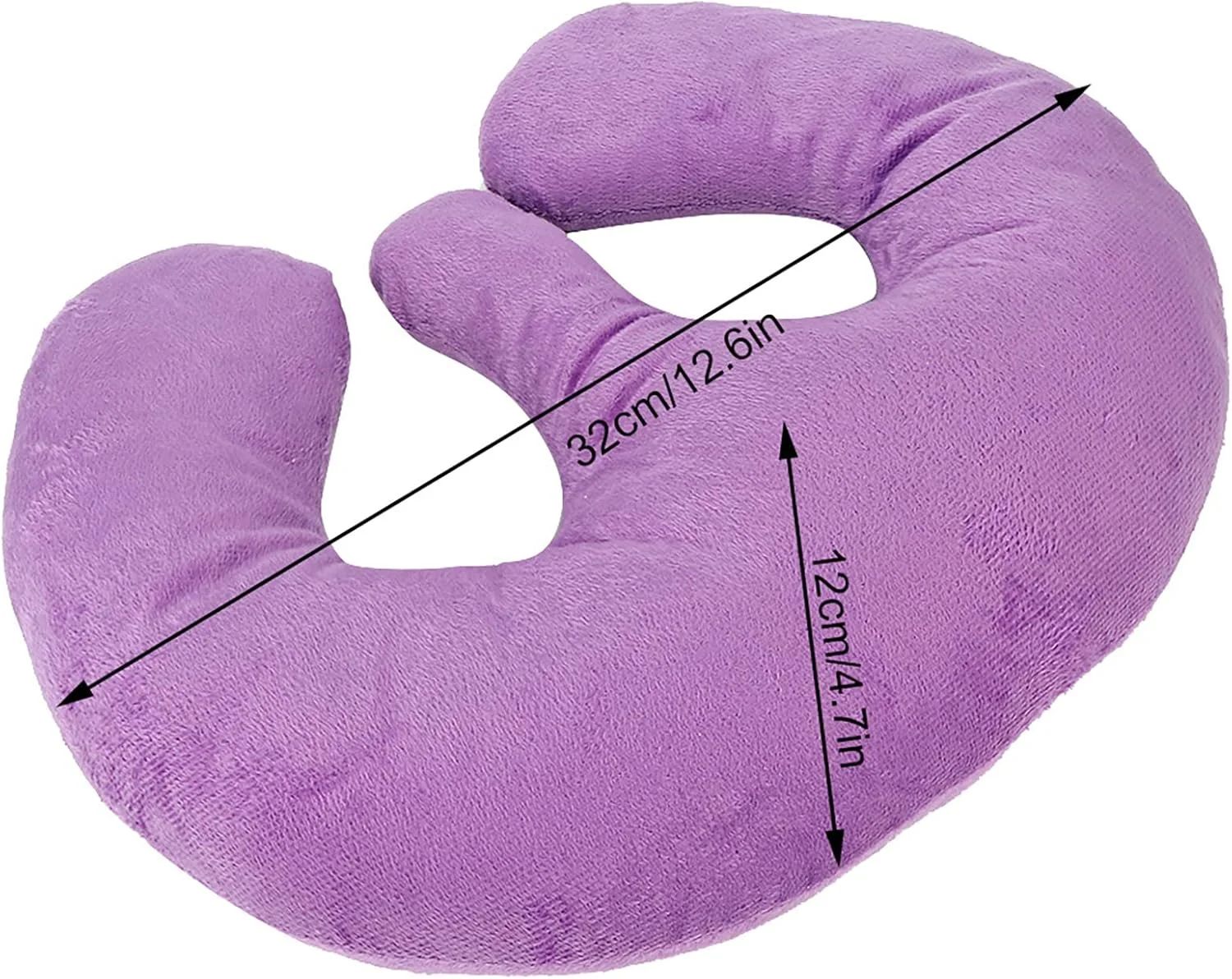 بالشتک سینه Juicemoo، بالش ساپورت سینه پلی استر، کوسن ماساژ سینه SPA برای کاهش فشار کمر، گردن و بازوها (بنفش)