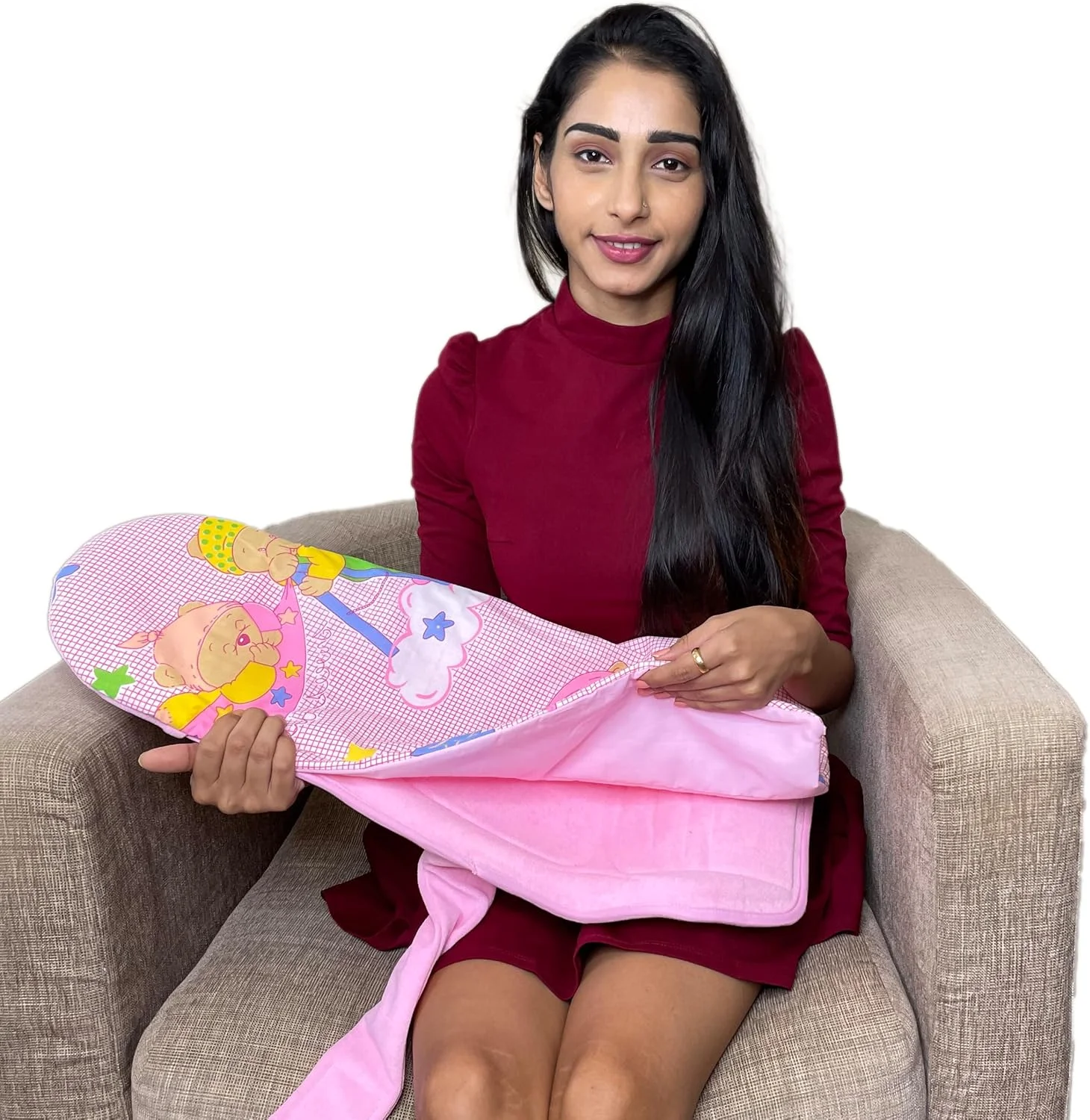 بالش شیردهی 2 در 1 هوپا با روکش نرم (صورتی) | کریر نوزاد | پد شیردهی بالش شیردهی 2 در 1 هوپا با روکش نرم (صورتی) | کریر نوزاد | پد شیردهی