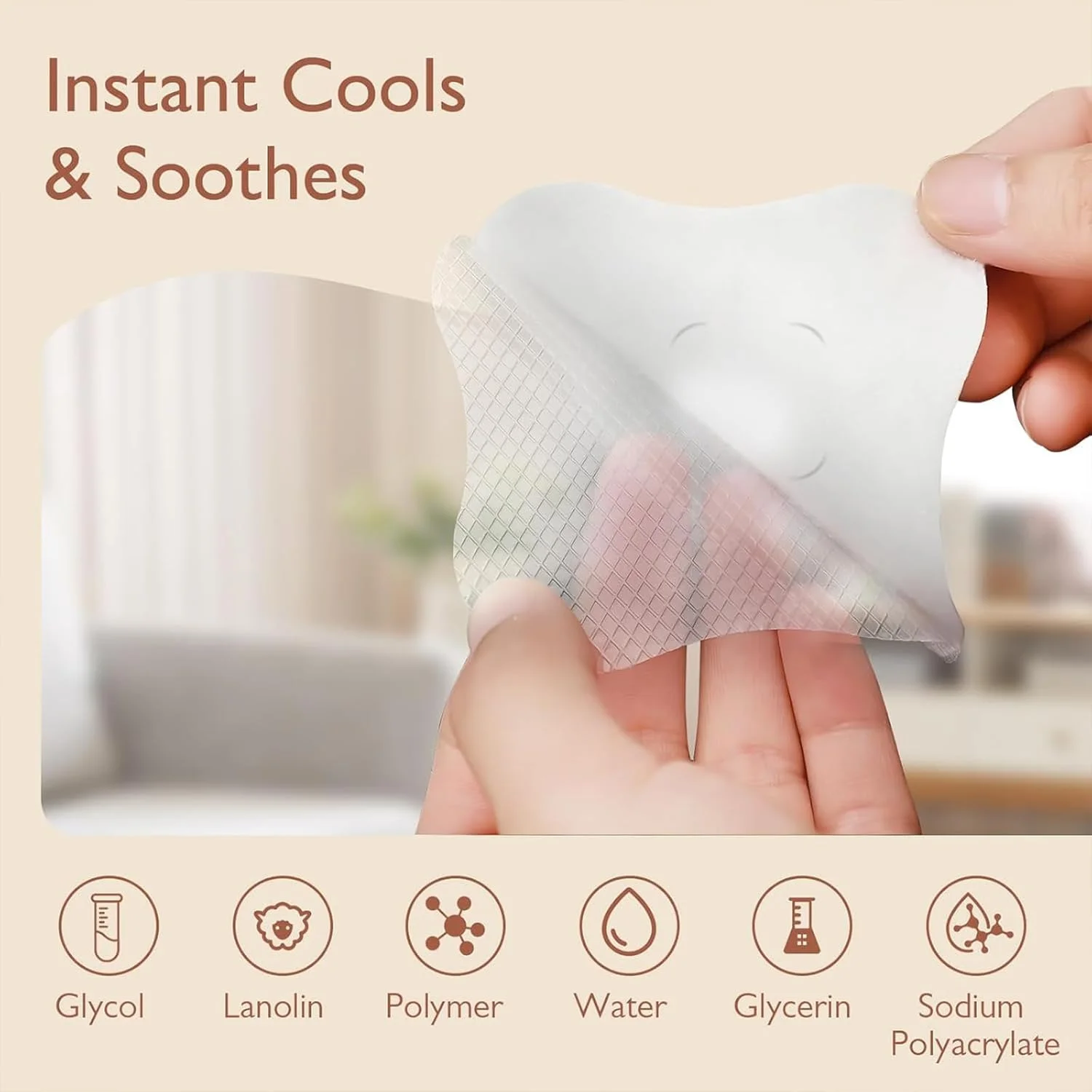 پدهای هیدروژلی نوک سینه با لانونین تسکین دهنده، پدهای شیردهی ژلی Soothies برای نوک سینه های دردناک یا ترک خورده، ملزومات شیردهی برای مادران، 10 عدد پدهای هیدروژلی نوک سینه با لانونین تسکین دهنده، پدهای شیردهی ژلی Soothies برای نوک سینه های دردناک یا ترک خورده، ملزومات شیردهی برای مادران، 10 عدد