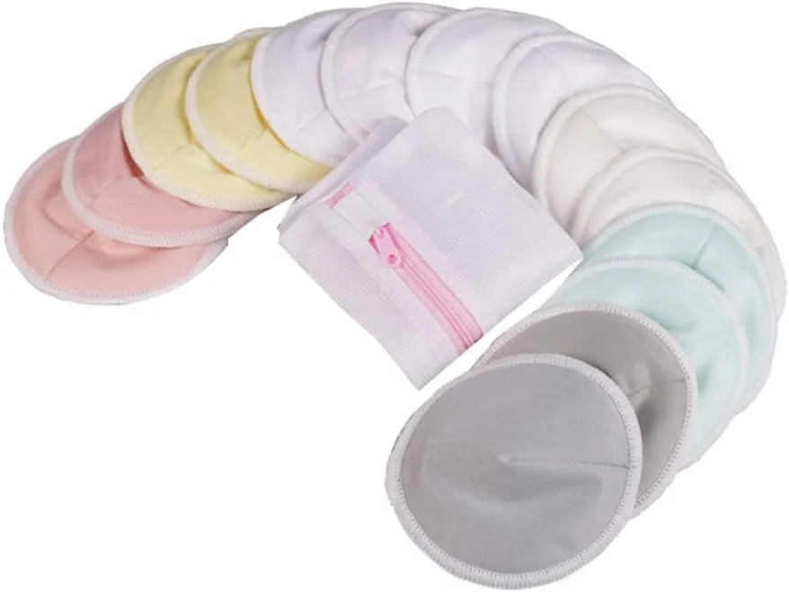 پدهای شیردهی بامبو ارگانیک KASTWAVE - 14 پد قابل شستشو + کیف شستشو - پد نوک سینه شیردهی برای دوران بارداری - پدهای شیردهی قابل استفاده مجدد برای شیردهی (Pastel Touch، بزرگ 4.8 اینچ) پدهای شیردهی بامبو ارگانیک KASTWAVE - 14 پد قابل شستشو + کیف شستشو - پد نوک سینه شیردهی برای دوران بارداری - پدهای شیردهی قابل استفاده مجدد برای شیردهی (Pastel Touch، بزرگ 4.8 اینچ)