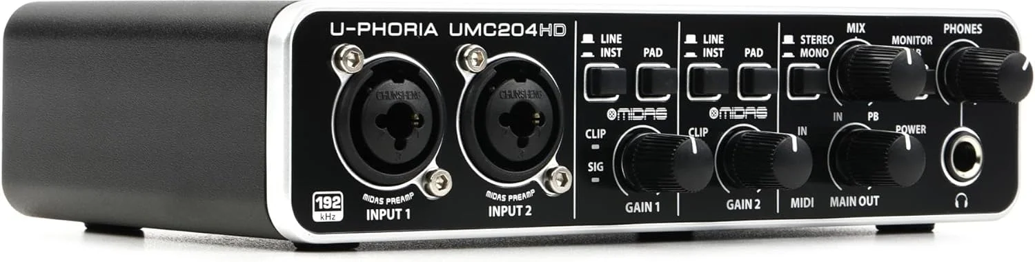 کارت صدای بهرینگر U-Phoria UMC204HD، مشکی