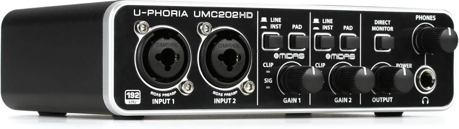 اینترفیس صوتی USB بهرینگر U-Phoria UMC202HD 24 بیت/192 کیلوهرتز