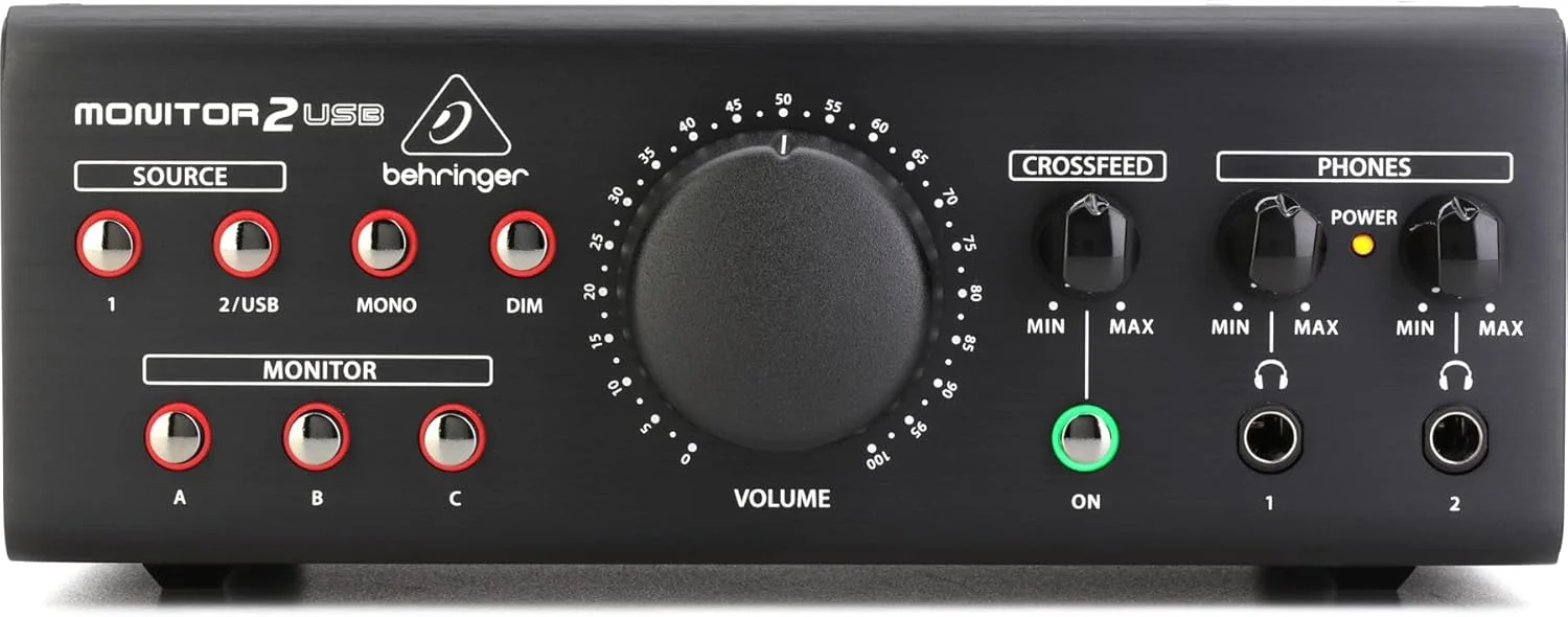 کنترلر مانیتورینگ اسپیکر و هدفون Behringer MONITOR2USB با کنترل VCA و رابط صوتی USB