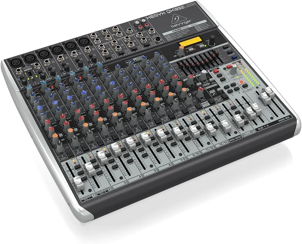میکسر 18 کانال پریمیوم Behringer با پردازنده Multi-FX و رابط USB/Audio مدل QX1832USB میکسر 18 کانال پریمیوم Behringer با پردازنده Multi-FX و رابط USB/Audio مدل QX1832USB