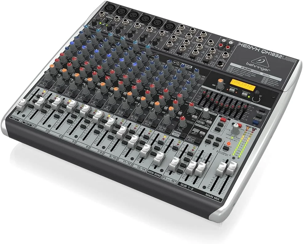 میکسر 18 کانال پریمیوم Behringer با پردازنده Multi-FX و رابط USB/Audio مدل QX1832USB میکسر 18 کانال پریمیوم Behringer با پردازنده Multi-FX و رابط USB/Audio مدل QX1832USB