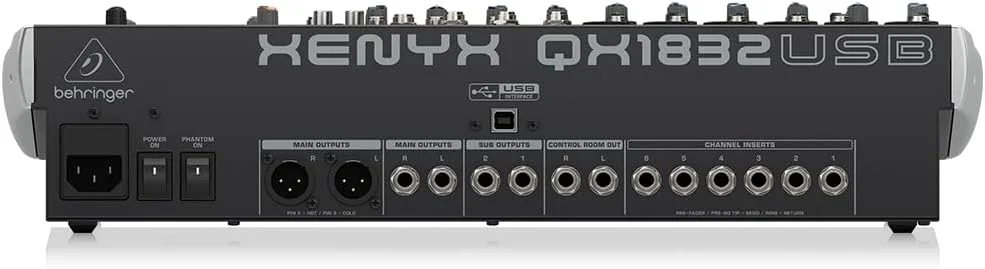 میکسر 18 کانال پریمیوم Behringer با پردازنده Multi-FX و رابط USB/Audio مدل QX1832USB میکسر 18 کانال پریمیوم Behringer با پردازنده Multi-FX و رابط USB/Audio مدل QX1832USB