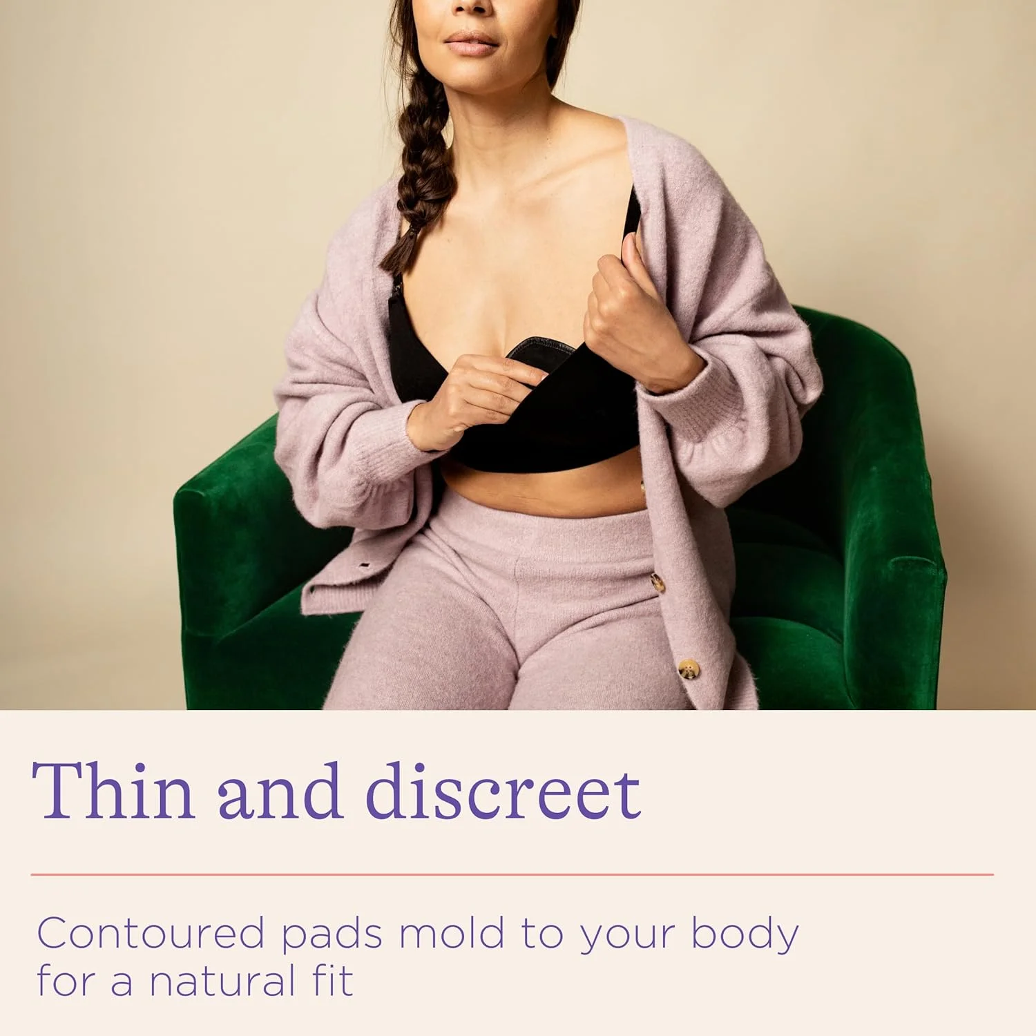 پدهای شیردهی قابل شستشو لانسینو برای مادران شیرده، 8 پد قابل شستشو، صورتی و مشکی