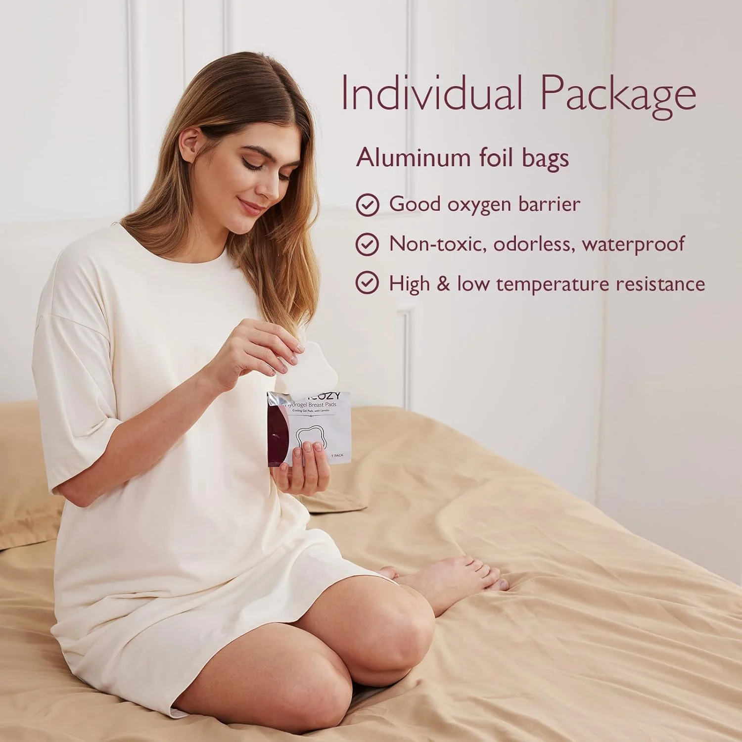 پدهای هیدروژل Momcozy حاوی لانونین تسکین دهنده، پدهای شیردهی ژلی Soothies، تسکین فوری خنک کننده، لوازم ضروری شیردهی، 20 عدد