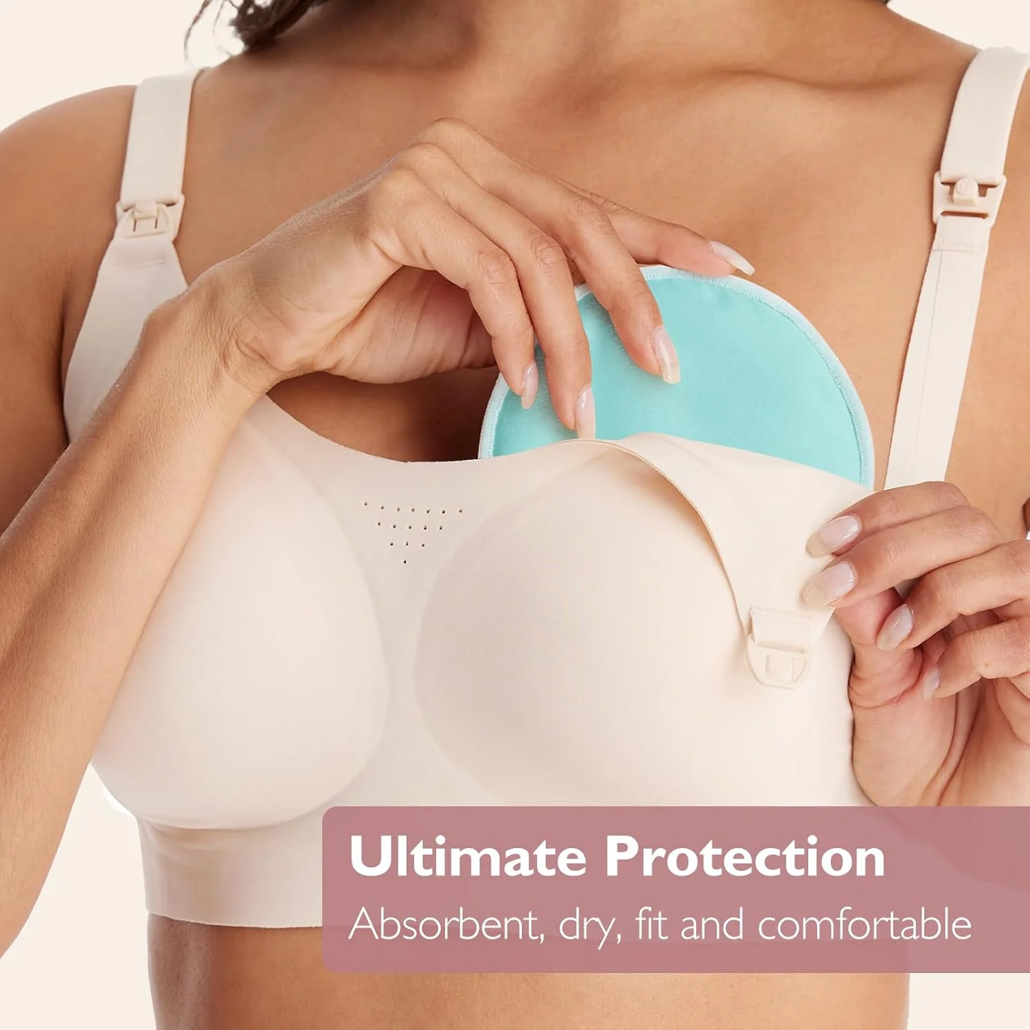 پدهای سینه قابل شستشو Momcozy، استفاده نوآورانه از پارچه جاذب و 4 لایه هسته فوق العاده جاذب، پدهای شیردهی قابل شستشو، جذب سریع و ضد نشت، بسته 14 عددی + کیف جداکننده خشک و مرطوب + کیف شستشو