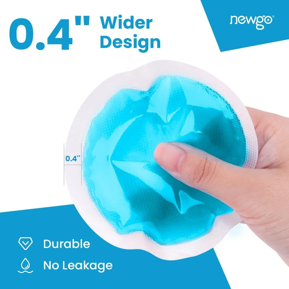 کمپرس یخ کوچک NEWGO برای آسیب دیدگی، بسته 6 عددی کمپرس یخ گرد برای صورت، واجد شرایط FSA، کمپرس سرد و گرم دایره ای با پوشش پارچه ای و آستین برای تسکین درد، دندان درد