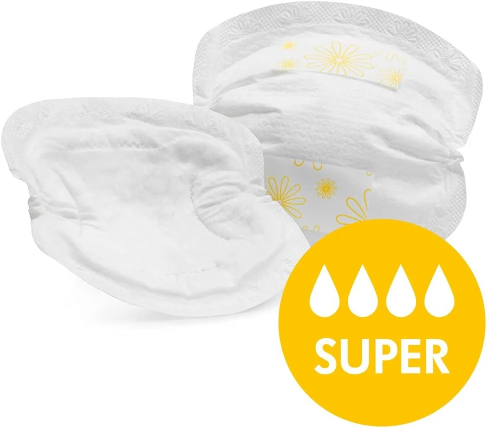 پدهای شیردهی یکبار مصرف مدلا Safe and Dry - فوق العاده جاذب، پدهای شیردهی محتاطانه، بسته 60 عددی پد سینه بسته بندی شده جداگانه