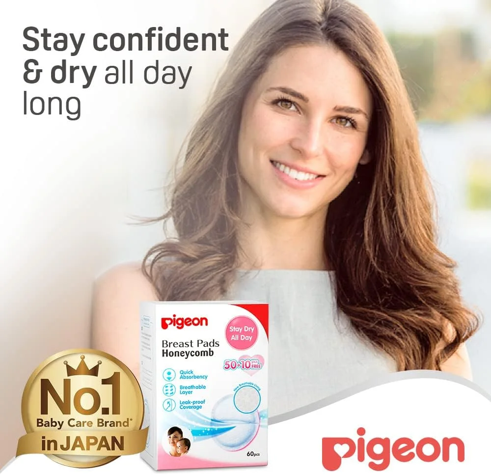 پد سینه کبوتر کامپی، 2 برابر نرم تر، لانه زنبوری، فوق العاده نازک و سبک، پوشش ضد نشت، جذب سریع، فاقد BPA، سفید، 60 عدد پد سینه کبوتر کامپی، 2 برابر نرم تر، لانه زنبوری، فوق العاده نازک و سبک، پوشش ضد نشت، جذب سریع، فاقد BPA، سفید، 60 عدد