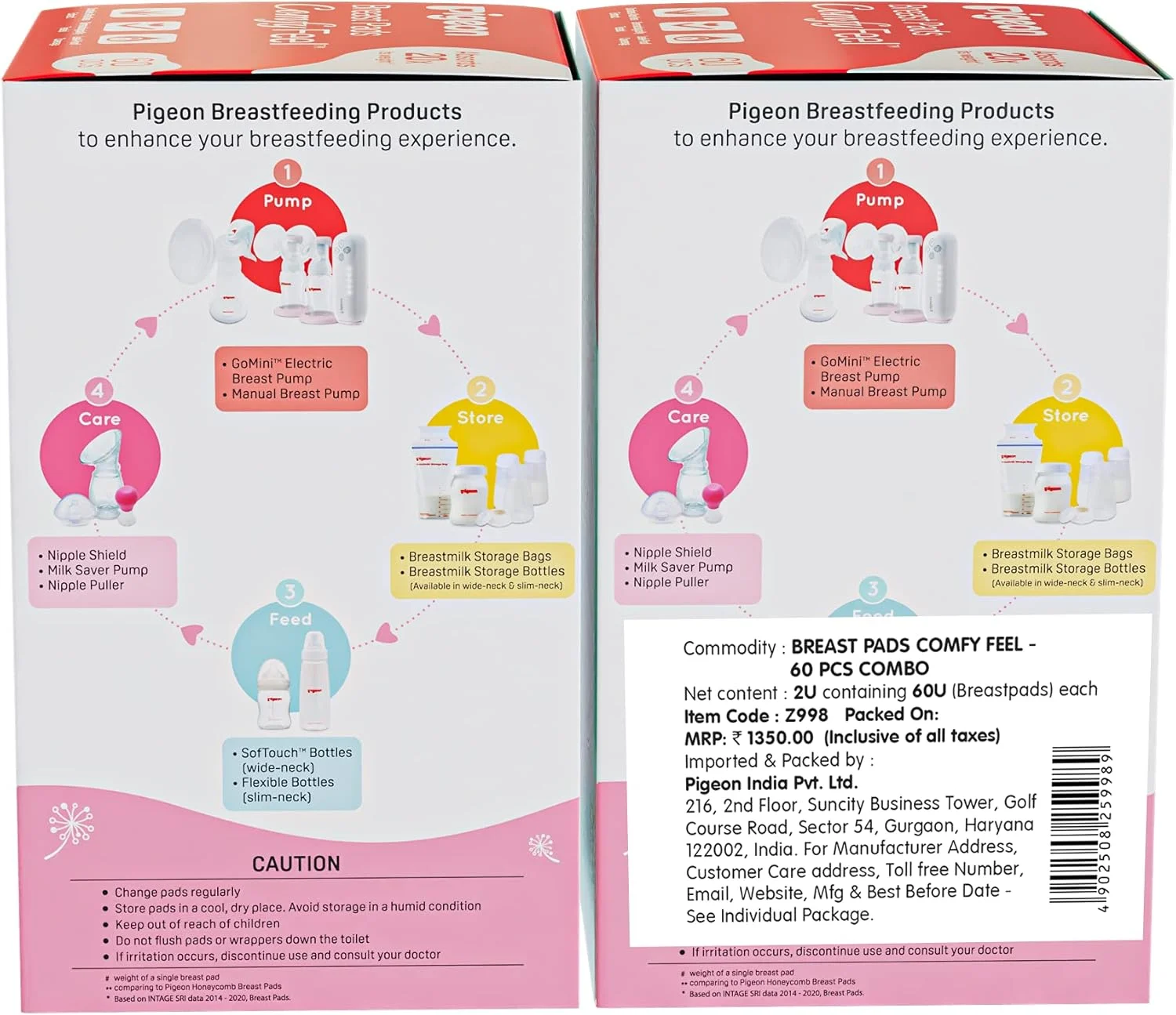 پدهای سینه یکبار مصرف Pigeon، حس راحتی، 2 برابر نرم تر، ملایم روی پوست، خشک نگه داشتن تمام روز، عصاره آلوئه ورا، تست شده توسط متخصص پوست، پوشش ضد نشت، سفید، 60 عدد، بسته 2 عددی پدهای سینه یکبار مصرف Pigeon، حس راحتی، 2 برابر نرم تر، ملایم روی پوست، خشک نگه داشتن تمام روز، عصاره آلوئه ورا، تست شده توسط متخصص پوست، پوشش ضد نشت، سفید، 60 عدد، بسته 2 عددی