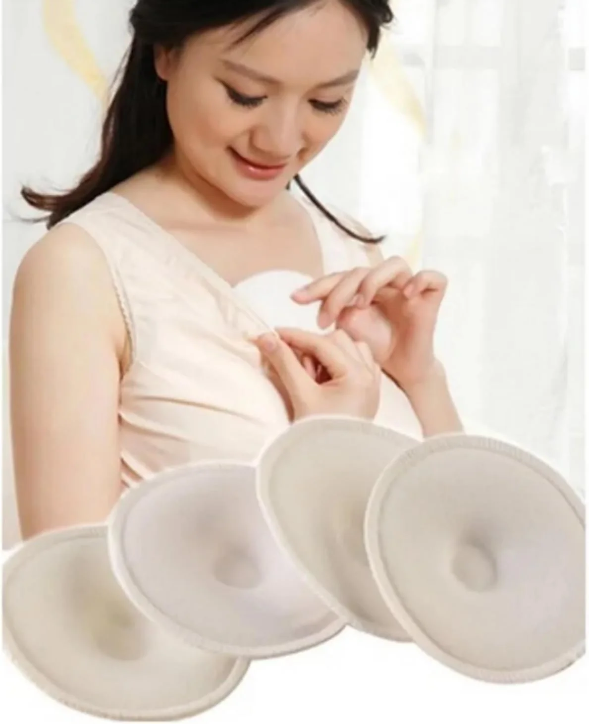 پد سینه شیردهی مادر SKEIDO، 4 عددی، قابل شستشو، ضد آب، پد تغذیه راحت، حوله پارچه ای اسفنجی، پدهای سینه قابل استفاده مجدد