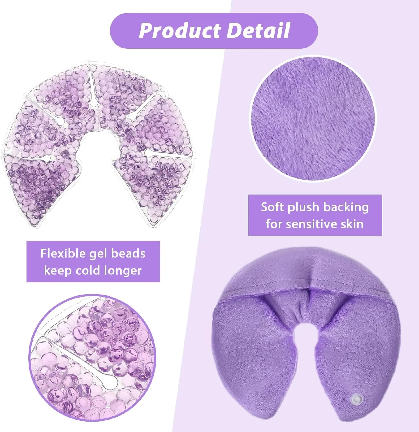 کمپرس سینه اسکیدو (جفت بنفش) - پدهای ژلی سرد/گرم قابل استفاده مجدد برای تسکین درد شیردهی، احتقان و ورم پستان، روکش های مخملی نرم 15.5 سانتی متری برای مادران شیرده کمپرس سینه اسکیدو (جفت بنفش) - پدهای ژلی سرد/گرم قابل استفاده مجدد برای تسکین درد شیردهی، احتقان و ورم پستان، روکش های مخملی نرم 15.5 سانتی متری برای مادران شیرده