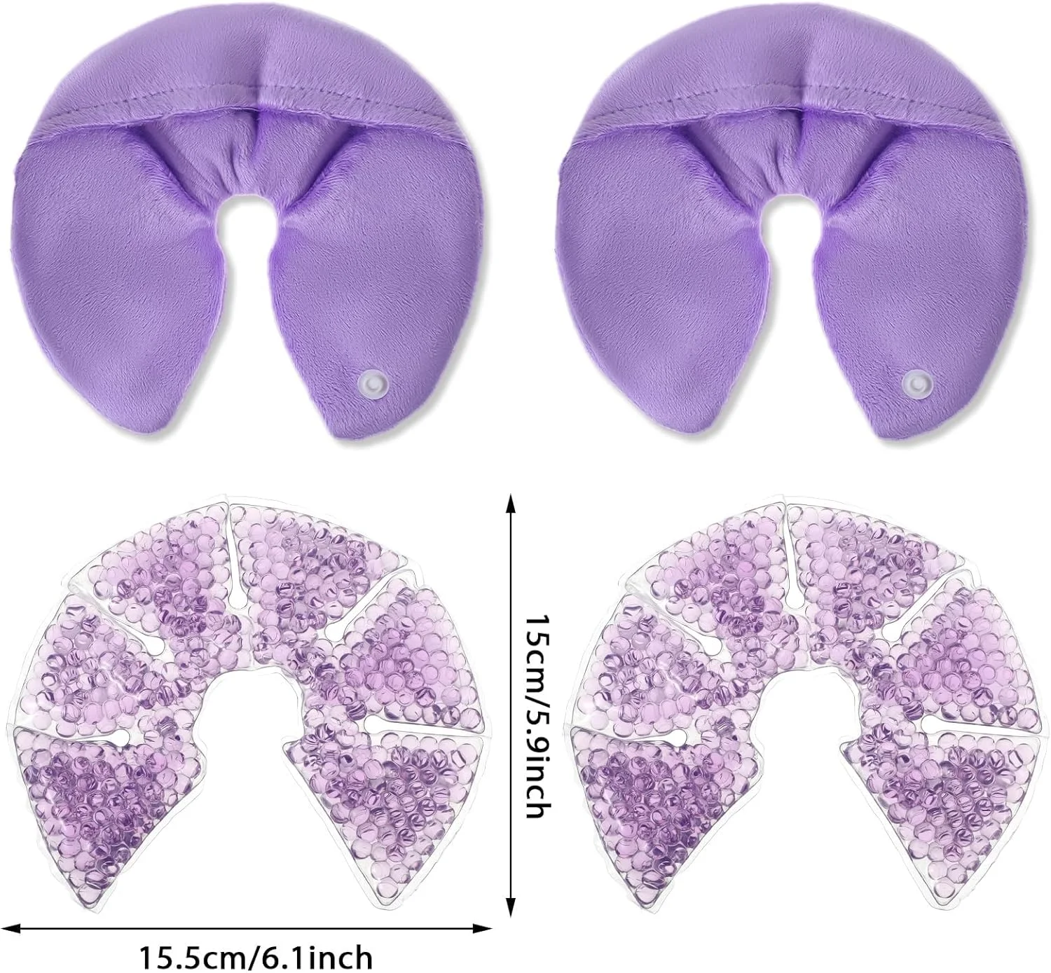 کمپرس سینه اسکیدو (جفت بنفش) - پدهای ژلی سرد/گرم قابل استفاده مجدد برای تسکین درد شیردهی، احتقان و ورم پستان، روکش های مخملی نرم 15.5 سانتی متری برای مادران شیرده کمپرس سینه اسکیدو (جفت بنفش) - پدهای ژلی سرد/گرم قابل استفاده مجدد برای تسکین درد شیردهی، احتقان و ورم پستان، روکش های مخملی نرم 15.5 سانتی متری برای مادران شیرده