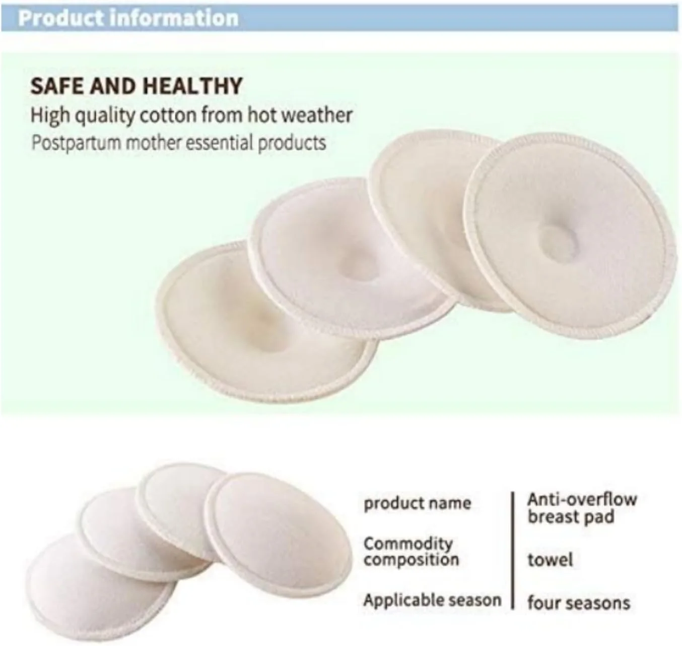 پد سینه شیردهی مادر SKEIDO، 4 عددی، قابل شستشو، ضد آب، پد تغذیه راحت، حوله پارچه ای اسفنجی، پدهای سینه قابل استفاده مجدد