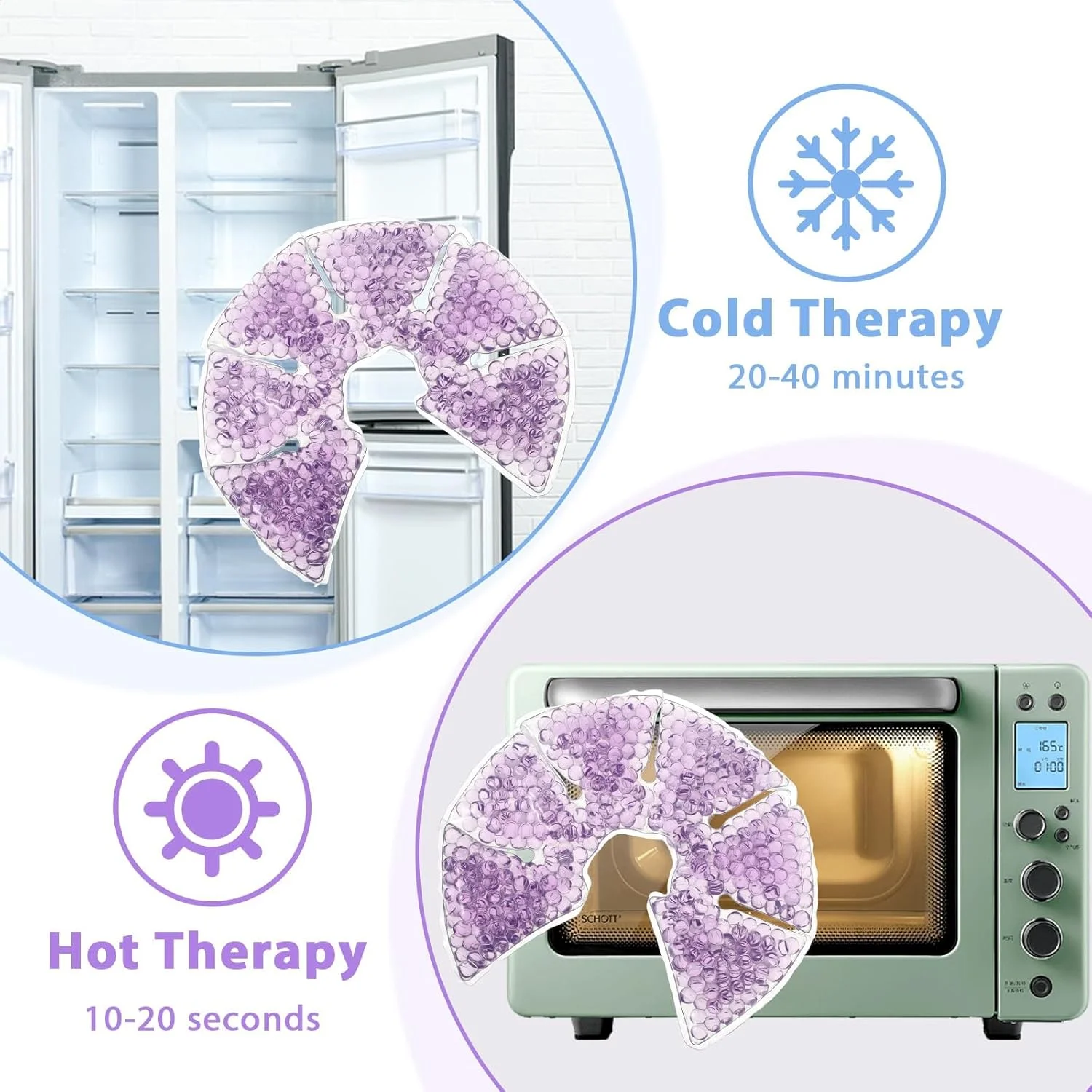 کمپرس سینه اسکیدو (جفت بنفش) - پدهای ژلی سرد/گرم قابل استفاده مجدد برای تسکین درد شیردهی، احتقان و ورم پستان، روکش های مخملی نرم 15.5 سانتی متری برای مادران شیرده کمپرس سینه اسکیدو (جفت بنفش) - پدهای ژلی سرد/گرم قابل استفاده مجدد برای تسکین درد شیردهی، احتقان و ورم پستان، روکش های مخملی نرم 15.5 سانتی متری برای مادران شیرده