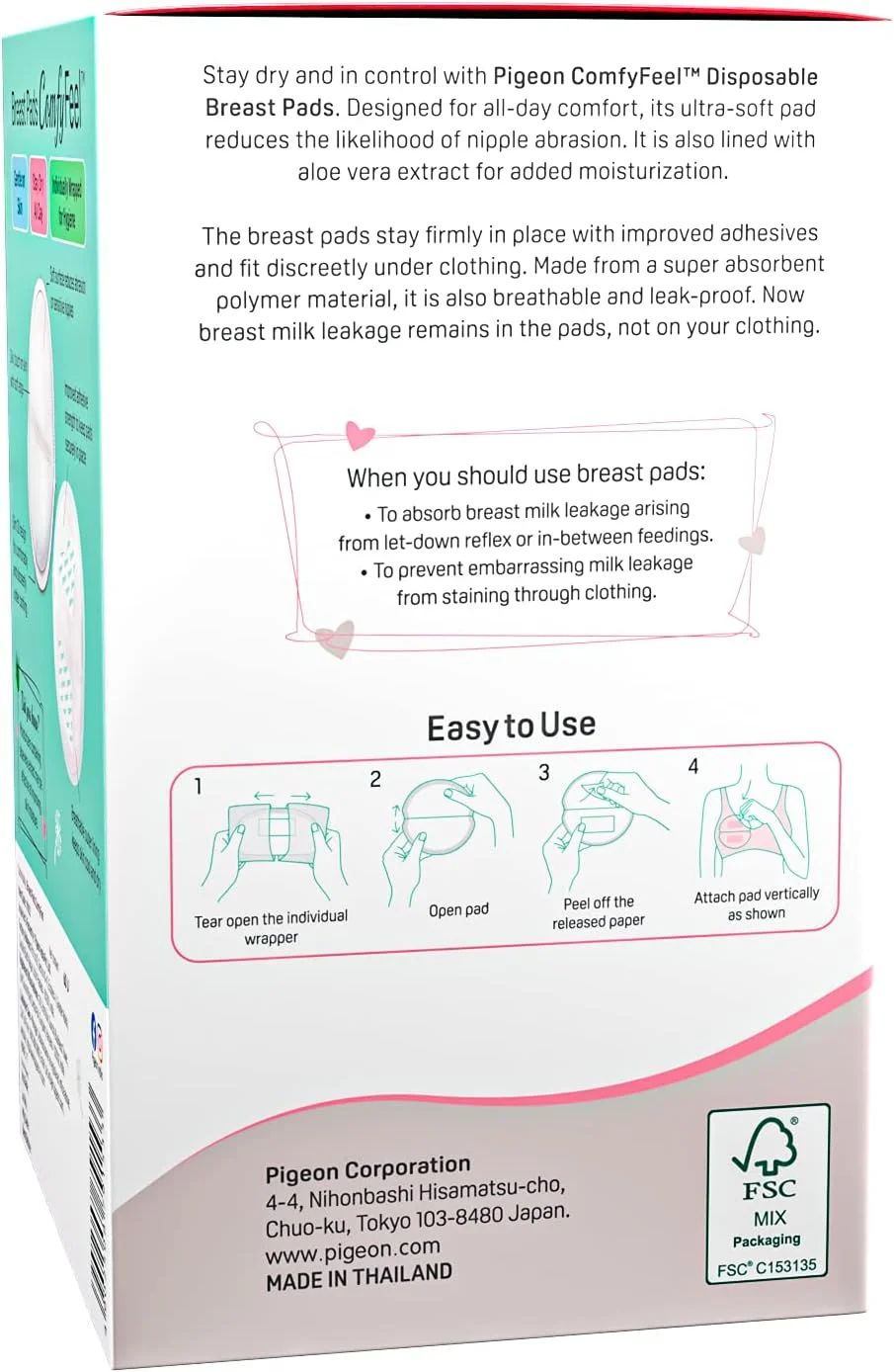 پدهای سینه یکبار مصرف پیigeon، احساس راحتی، 2 برابر نرم تر، ملایم روی پوست، خشک نگه داشتن تمام روز، عصاره آلوئه ورا، تست شده از نظر پوستی، پوشش ضد نشت، سفید، 60 عدد پدهای سینه یکبار مصرف پیigeon، احساس راحتی، 2 برابر نرم تر، ملایم روی پوست، خشک نگه داشتن تمام روز، عصاره آلوئه ورا، تست شده از نظر پوستی، پوشش ضد نشت، سفید، 60 عدد