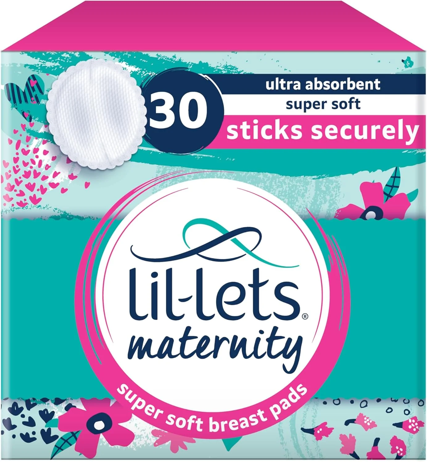 پدهای سینه شیردهی Lil-lets - پدهای پرستاری - پوشش نوک سینه فوق العاده جاذب، فوق العاده نرم، نازک، چسبندگی ایمن، محافظت در برابر نشت - تناسب راحت 30 عدد پدهای سینه شیردهی Lil-lets - پدهای پرستاری - پوشش نوک سینه فوق العاده جاذب، فوق العاده نرم، نازک، چسبندگی ایمن، محافظت در برابر نشت - تناسب راحت 30 عدد