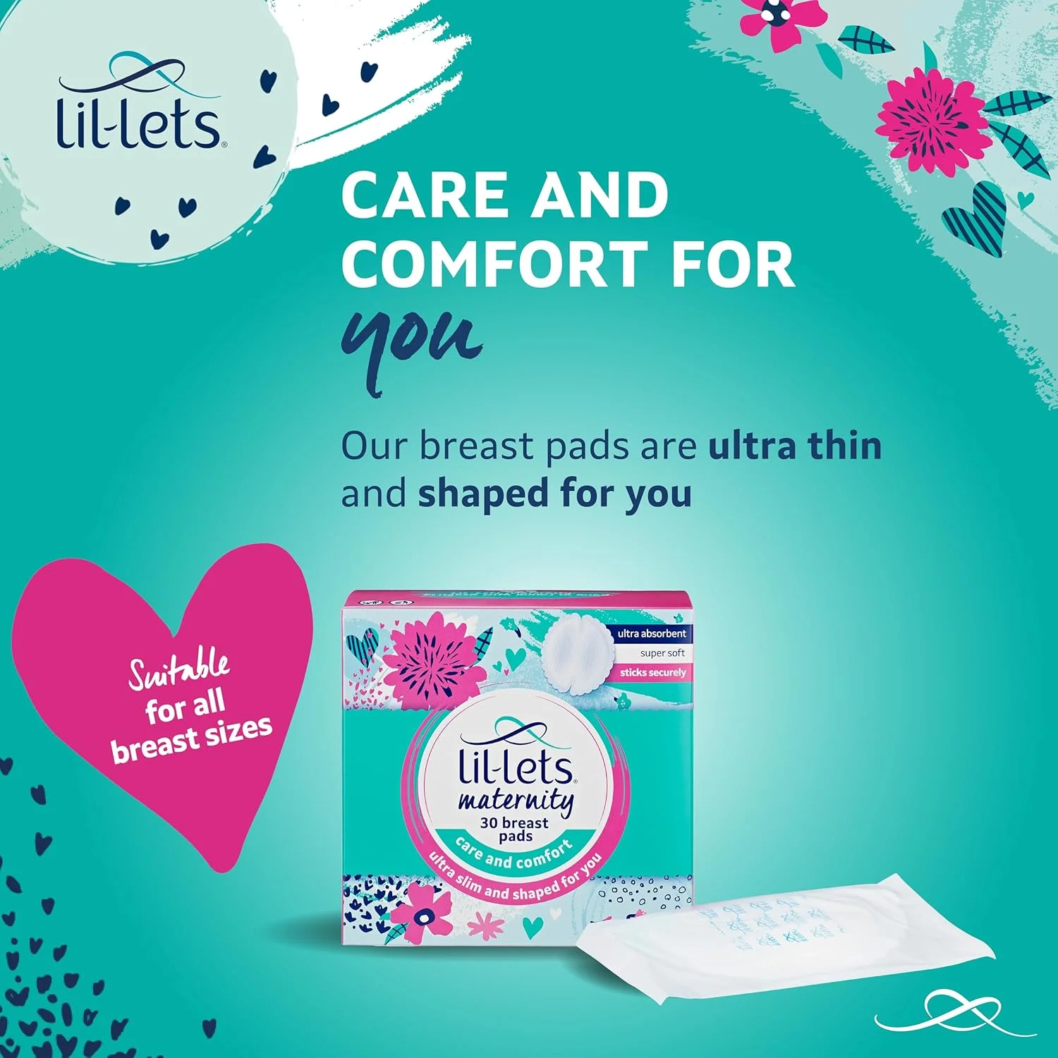 پدهای سینه شیردهی Lil-lets - پدهای پرستاری - پوشش نوک سینه فوق العاده جاذب، فوق العاده نرم، نازک، چسبندگی ایمن، محافظت در برابر نشت - تناسب راحت 30 عدد پدهای سینه شیردهی Lil-lets - پدهای پرستاری - پوشش نوک سینه فوق العاده جاذب، فوق العاده نرم، نازک، چسبندگی ایمن، محافظت در برابر نشت - تناسب راحت 30 عدد