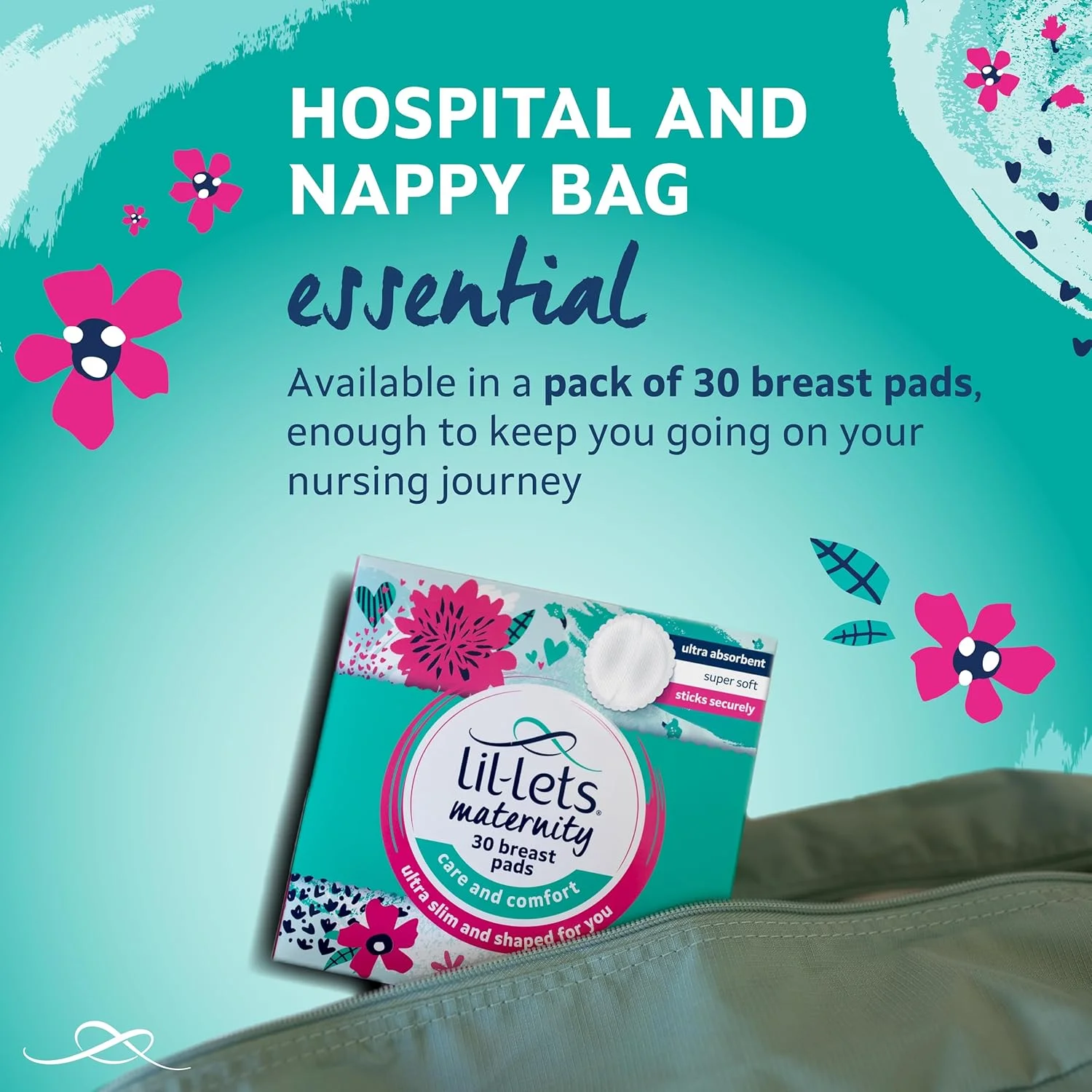 پدهای سینه شیردهی Lil-lets - پدهای پرستاری - پوشش نوک سینه فوق العاده جاذب، فوق العاده نرم، نازک، چسبندگی ایمن، محافظت در برابر نشت - تناسب راحت 30 عدد پدهای سینه شیردهی Lil-lets - پدهای پرستاری - پوشش نوک سینه فوق العاده جاذب، فوق العاده نرم، نازک، چسبندگی ایمن، محافظت در برابر نشت - تناسب راحت 30 عدد