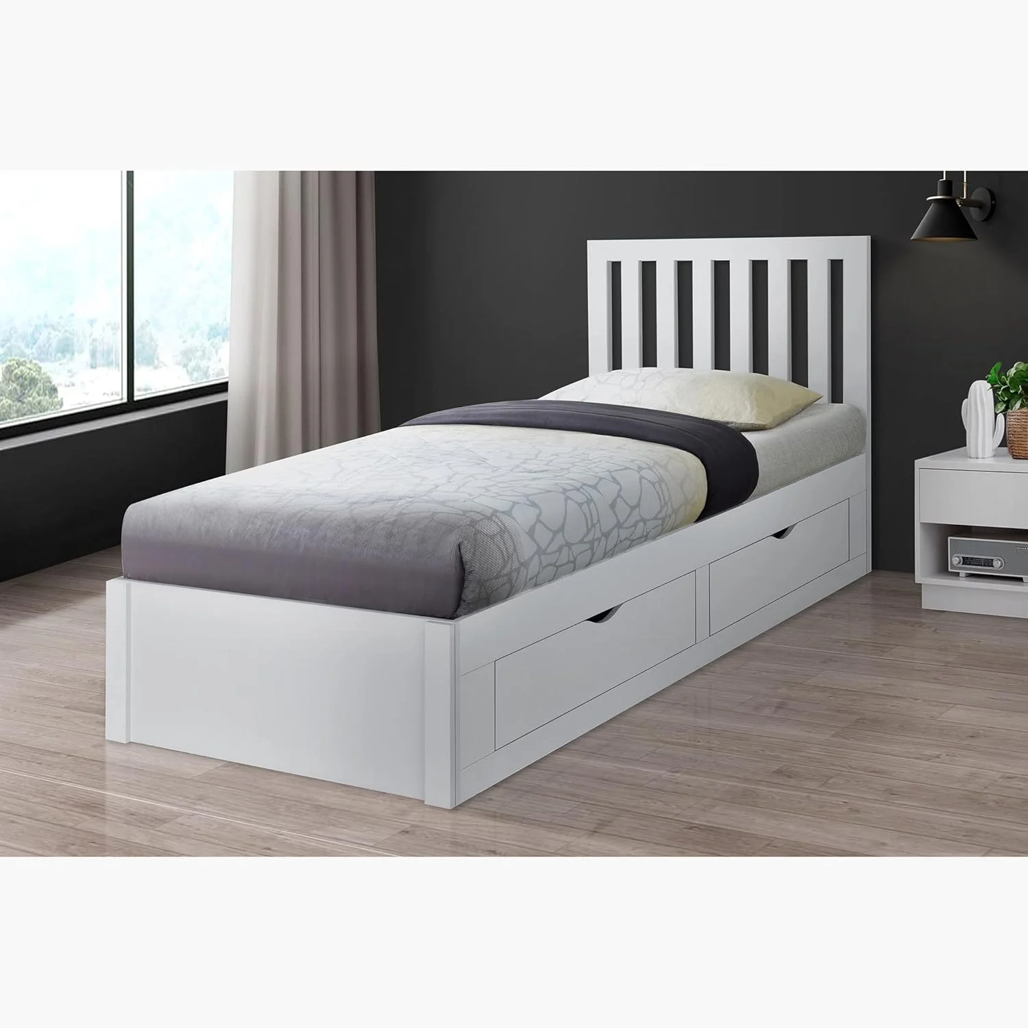 تخت یک نفره پاتارا هوم باکس با 4 کشو - 90x200 سانتی متر