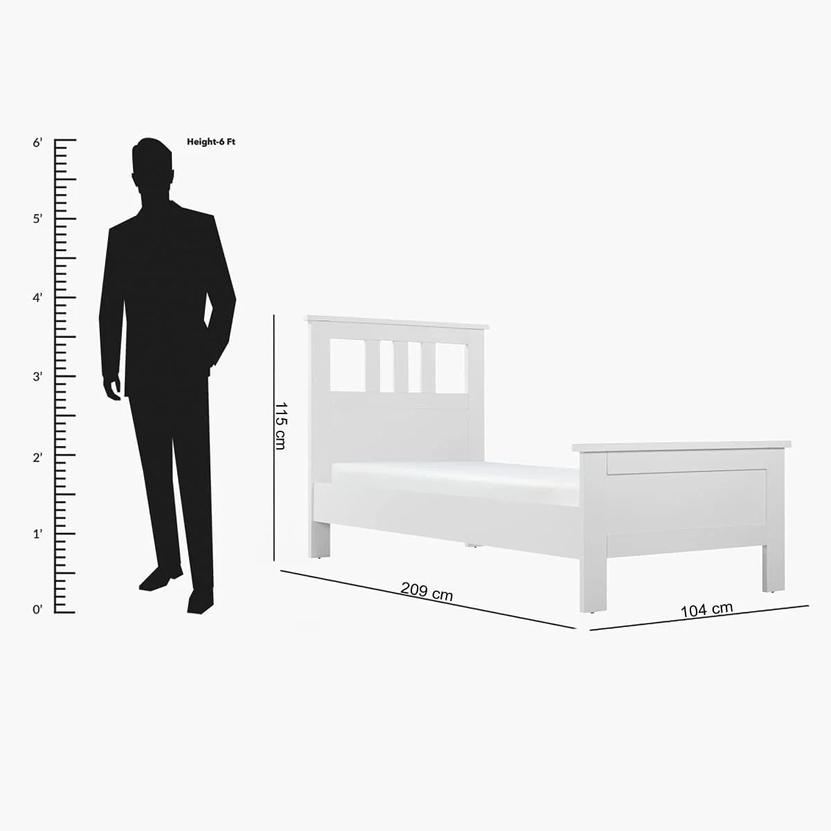 تخت خواب یک نفره Home Box مدل Hampton - ابعاد 90x200 سانتی متر تخت خواب یک نفره Home Box مدل Hampton - ابعاد 90x200 سانتی متر