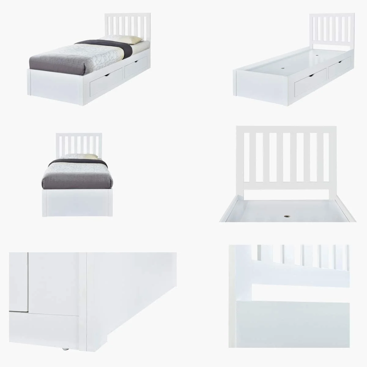تخت یک نفره پاتارا هوم باکس با 4 کشو - 90x200 سانتی متر تخت یک نفره پاتارا هوم باکس با 4 کشو - 90x200 سانتی متر