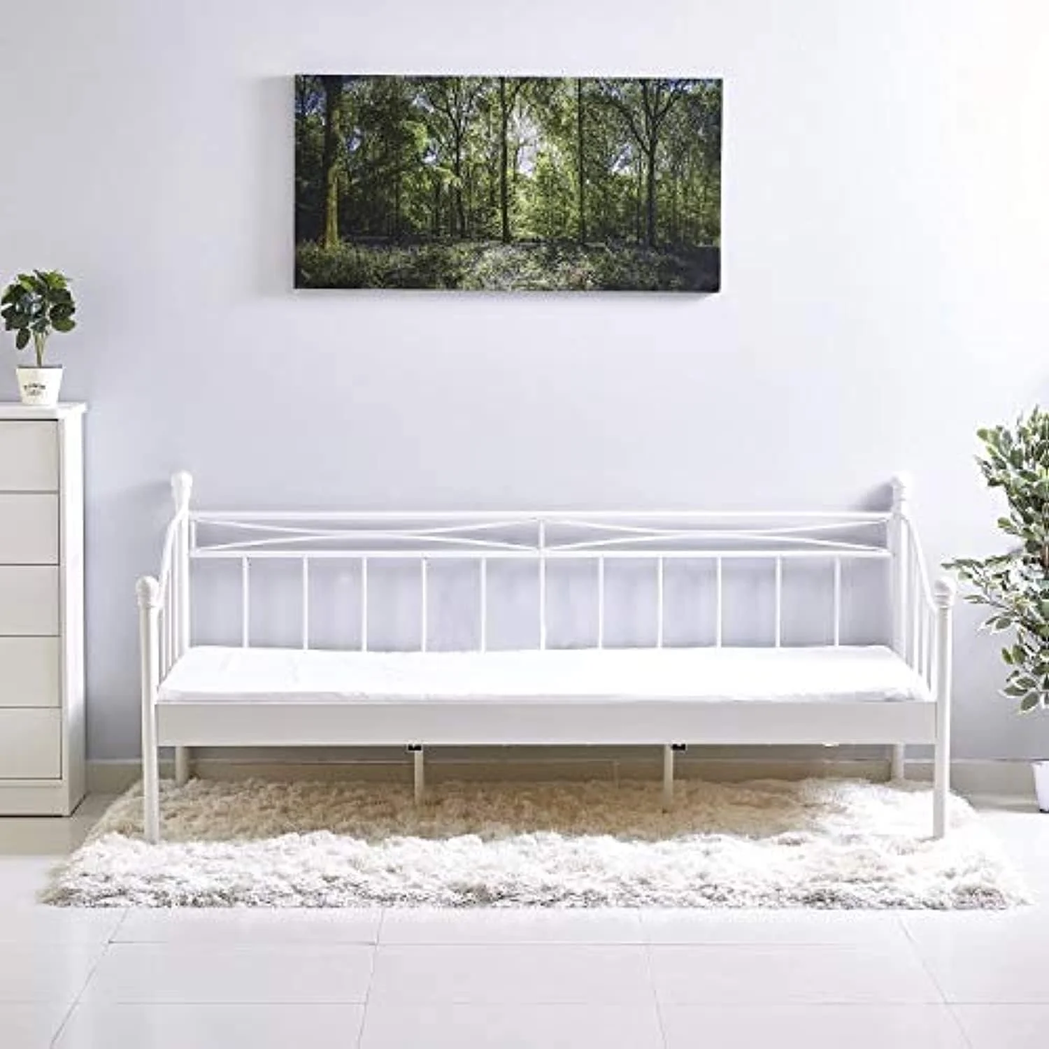 تخت خواب یک نفره وانیلی ایزابلا هوم باکس - 90x200 سانتی متر