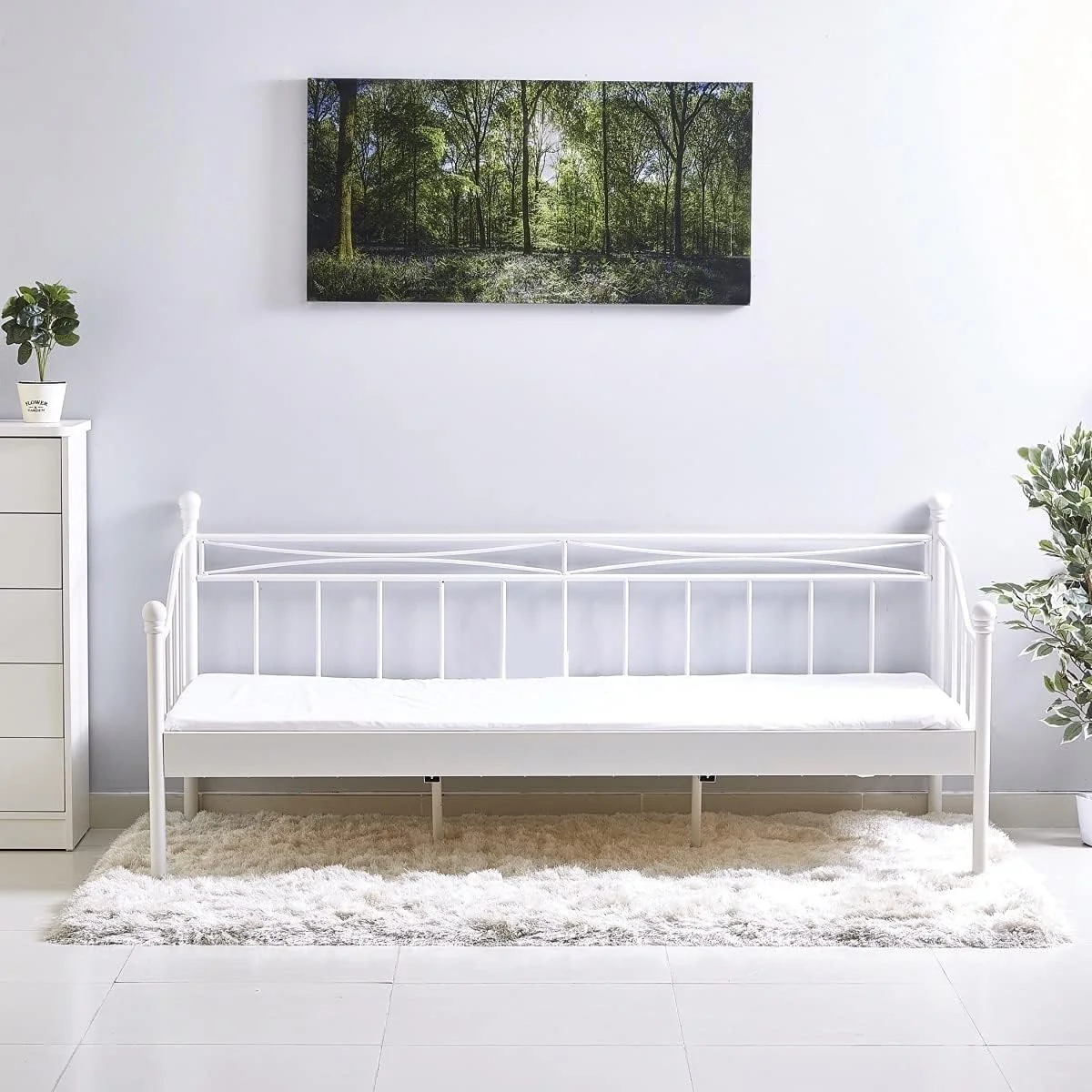 تخت خواب یک نفره وانیلی ایزابلا هوم باکس - 90x200 سانتی متر تخت خواب یک نفره وانیلی ایزابلا هوم باکس - 90x200 سانتی متر
