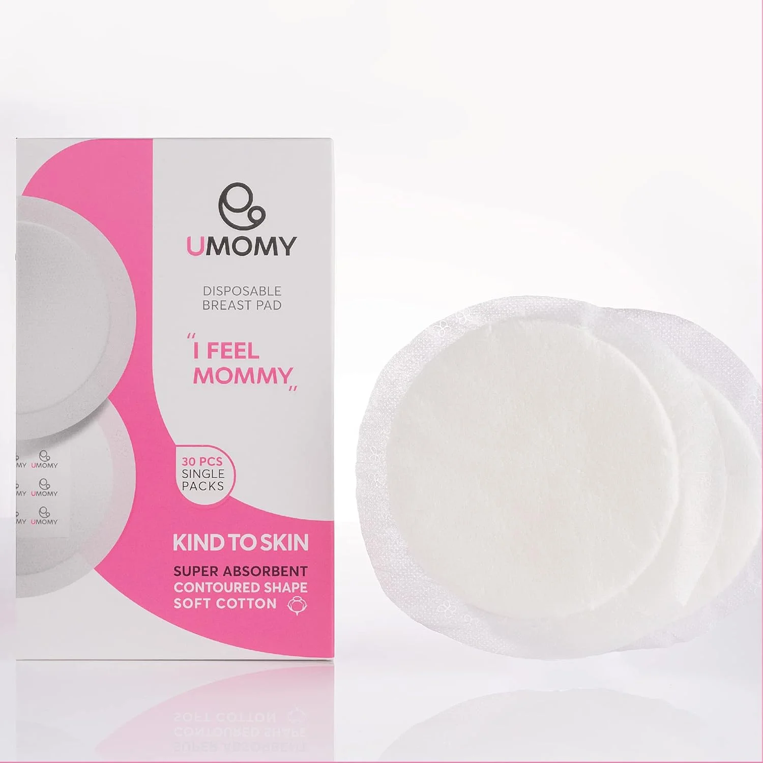 پد شیردهی ارگانیک UMOMY بسته 30 عددی - پدهای سینه قابل استفاده مجدد برای شیردهی، پدهای نوک سینه، پد شیردهی یکبار مصرف، پدهای شیردهی برای نشت، پدهای شیر مادر، پدهای سوتین