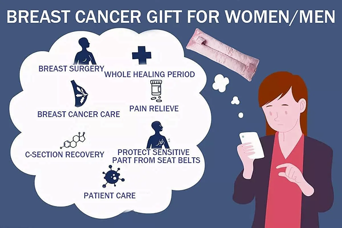 بالش ماسکتومی Wumimi، بالش کمربند ایمنی بعد از عمل جراحی، پد محافظ برای سرطان سینه، پورت، ضربان ساز، جراحی قلب، بهبود سزارین (صورتی) بالش ماسکتومی Wumimi، بالش کمربند ایمنی بعد از عمل جراحی، پد محافظ برای سرطان سینه، پورت، ضربان ساز، جراحی قلب، بهبود سزارین (صورتی)