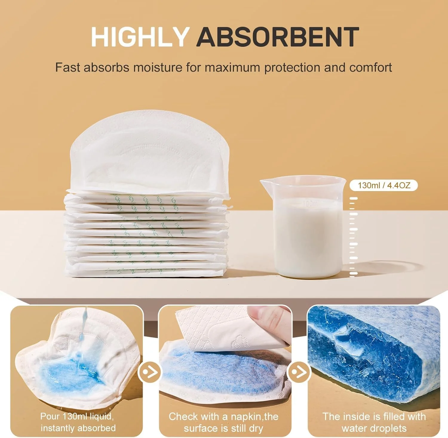 پدهای شیردهی یکبار مصرف YelaJoy، پدهای سینه فوق العاده جاذب برای نشت شیر، پدهای نرم و نازک نوک سینه برای مادران شیرده، لوازم ضروری شیردهی - 150 عدد