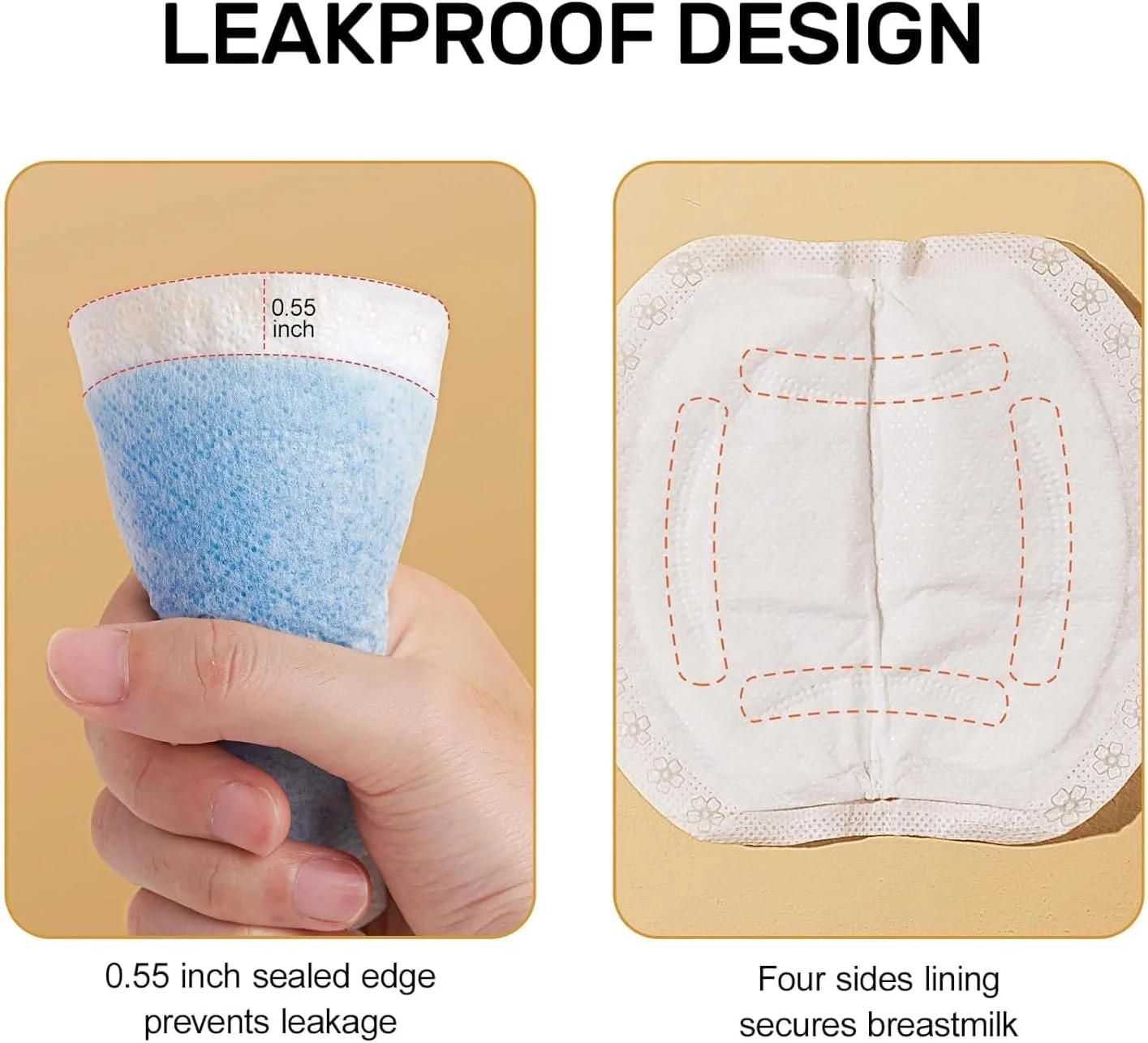 پدهای شیردهی یکبار مصرف YelaJoy، پدهای سینه فوق العاده جاذب برای نشت شیر، پدهای نرم و نازک نوک سینه برای مادران شیرده، لوازم ضروری شیردهی - 150 عدد