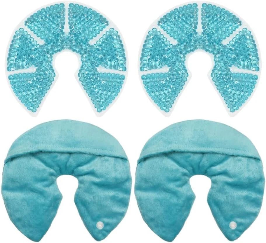 کمپرس یخ و گرم سینه SYOSI، بسته 2 عددی پدهای خنک کننده و گرم کننده آبی برای تسکین درد شیردهی، ورم پستان، احتقان، تورم و مجاری مسدود شده کمپرس یخ و گرم سینه SYOSI، بسته 2 عددی پدهای خنک کننده و گرم کننده آبی برای تسکین درد شیردهی، ورم پستان، احتقان، تورم و مجاری مسدود شده