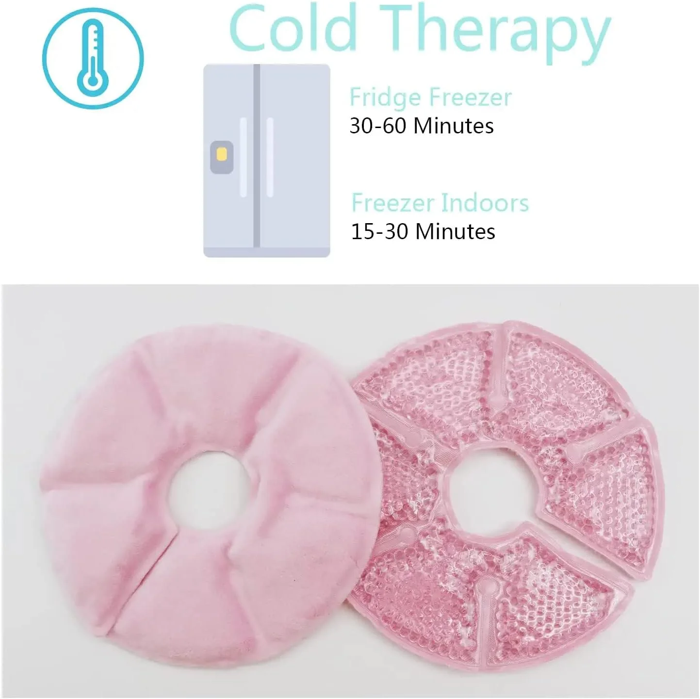 پدهای درمانی سینه SYOSI، کمپرس یخ سینه، 2 عدد پد ژلی شیردهی گرم و سرد، افزایش جریان شیر با پدهای مهره ژلی (صورتی)