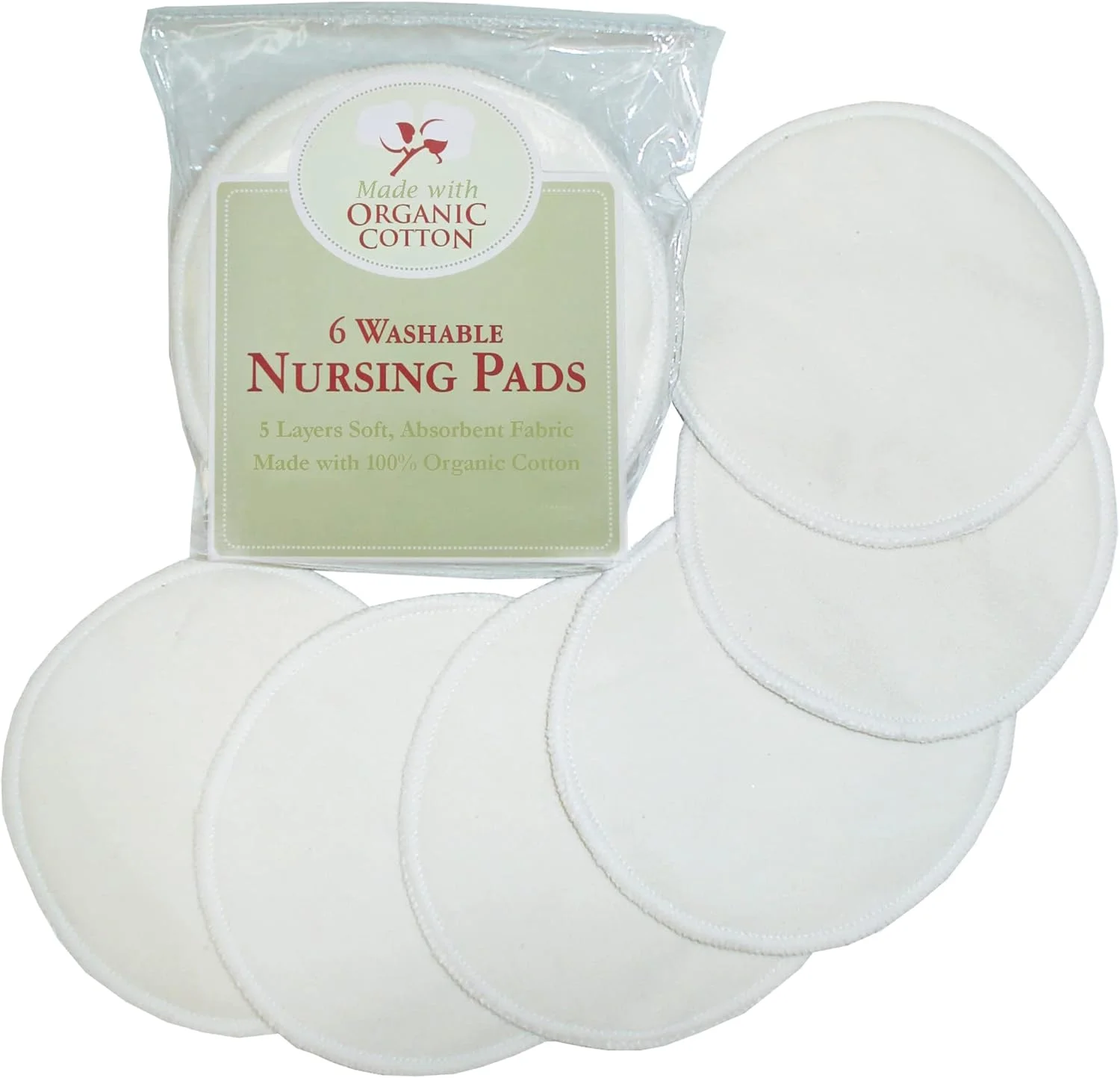 پدهای شیردهی تی ال کر ساخته شده با پنبه ارگانیک، رنگ طبیعی، 6 عدد پدهای شیردهی تی ال کر ساخته شده با پنبه ارگانیک، رنگ طبیعی، 6 عدد