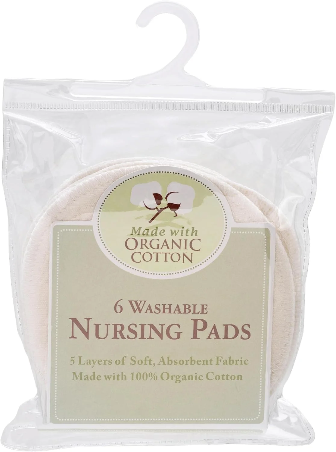 پدهای شیردهی تی ال کر ساخته شده با پنبه ارگانیک، رنگ طبیعی، 6 عدد پدهای شیردهی تی ال کر ساخته شده با پنبه ارگانیک، رنگ طبیعی، 6 عدد