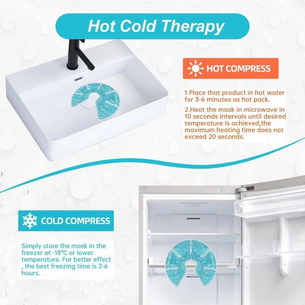 کمپرس یخ و گرم سینه SYOSI، بسته 2 عددی پدهای خنک کننده و گرم کننده آبی برای تسکین درد شیردهی، ورم پستان، احتقان، تورم و مجاری مسدود شده