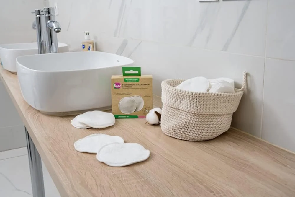 پدهای شیردهی قابل شستشو تیجکس مدل 6 عددی با الیاف بامبو ویسکوز