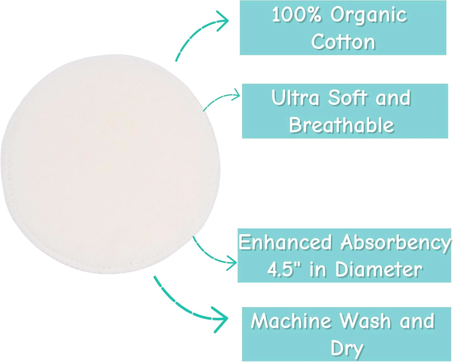 پدهای شیردهی تی ال کر ساخته شده با پنبه ارگانیک، رنگ طبیعی، 6 عدد پدهای شیردهی تی ال کر ساخته شده با پنبه ارگانیک، رنگ طبیعی، 6 عدد