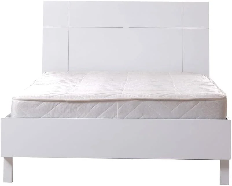 تخت خواب یک نفره 120x200 دانوب هوم مدل بروکلین | تخت خواب چوبی یک نفره با طراحی مدرن، قوی و بادوام | تخت خواب آرام و راحت | ساخت ترکیه - سفید