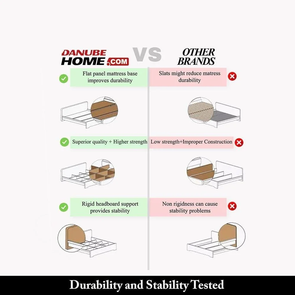 تخت خواب سوپر کینگ 200x200 مدل نیو پولیانا Danube Home | طراحی مدرن و مستحکم، مبلمان قاب تخت خواب دو نفره چوبی | تخت خواب های آرام و راحت (تشک شامل نمی شود) ابعاد L234xW213xH130cm - بژ تخت خواب سوپر کینگ 200x200 مدل نیو پولیانا Danube Home | طراحی مدرن و مستحکم، مبلمان قاب تخت خواب دو نفره چوبی | تخت خواب های آرام و راحت (تشک شامل نمی شود) ابعاد L234xW213xH130cm - بژ