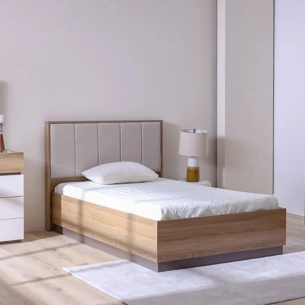 تخت یک نفره 120x200 دانوب هوم مدل Sacramento - خاکستری/بلوطی تخت یک نفره 120x200 دانوب هوم مدل Sacramento - خاکستری/بلوطی