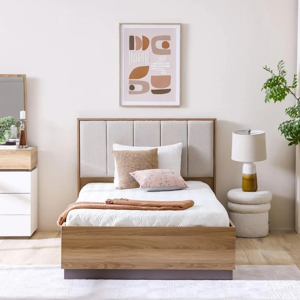 تخت یک نفره 120x200 دانوب هوم مدل Sacramento - خاکستری/بلوطی تخت یک نفره 120x200 دانوب هوم مدل Sacramento - خاکستری/بلوطی