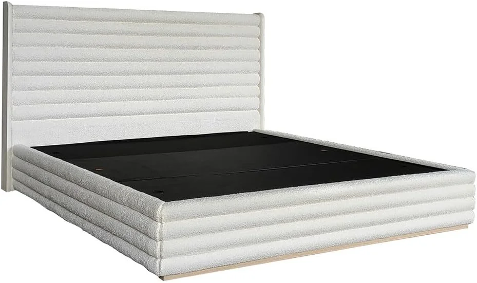 تختخواب دو نفره پارچه ای دانوب هوم مدل Brita سایز 150X200 | مبلمان قاب تختخواب دو نفره چوبی با طراحی مدرن و مستحکم | تختخواب های آرام و راحت L173.2xW217xH120cm - سفید مایل به کرم / بژ تختخواب دو نفره پارچه ای دانوب هوم مدل Brita سایز 150X200 | مبلمان قاب تختخواب دو نفره چوبی با طراحی مدرن و مستحکم | تختخواب های آرام و راحت L173.2xW217xH120cm - سفید مایل به کرم / بژ